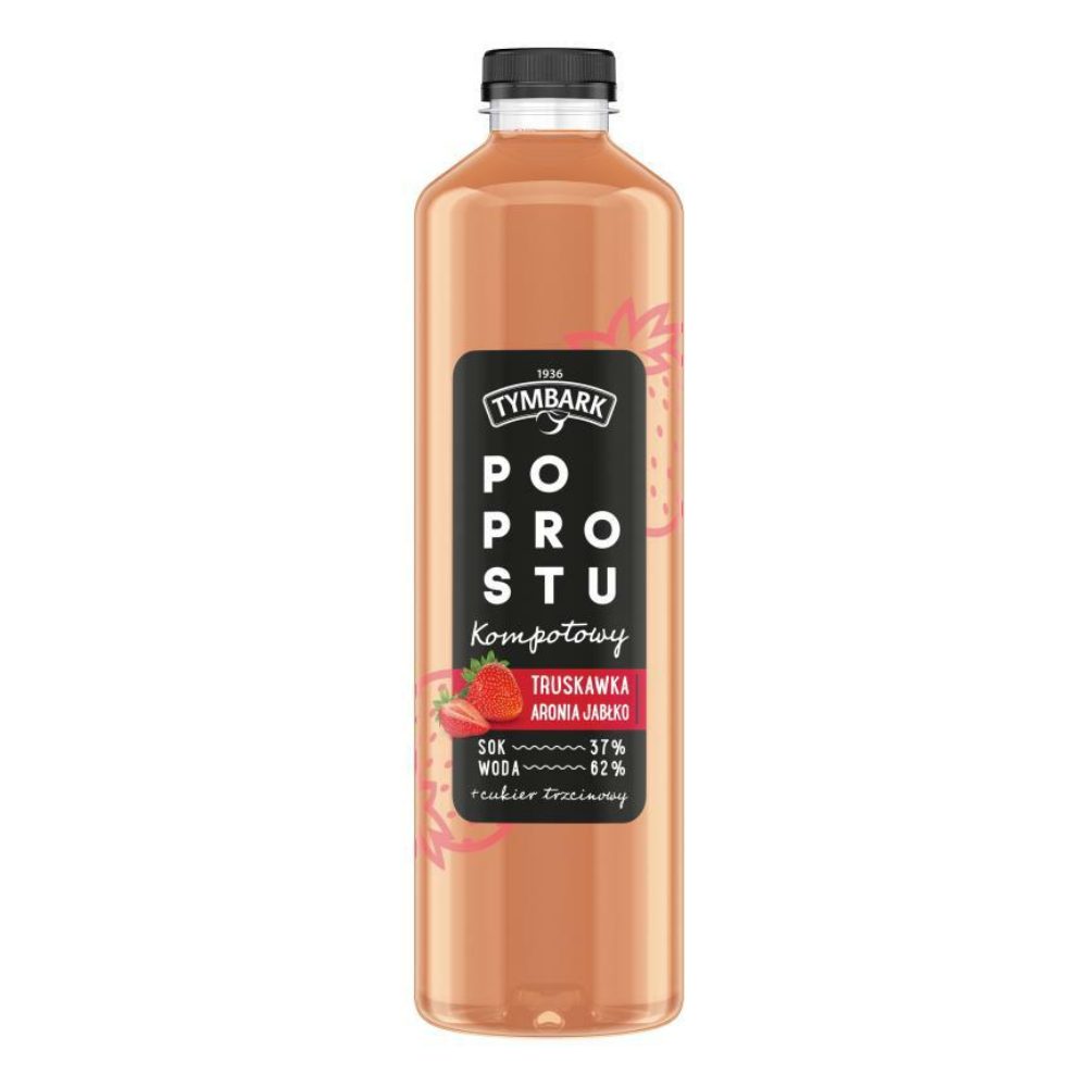 Napój Tymbark Po Prostu Kompotowy Truskawka Aronia Jabłko 1250 ml