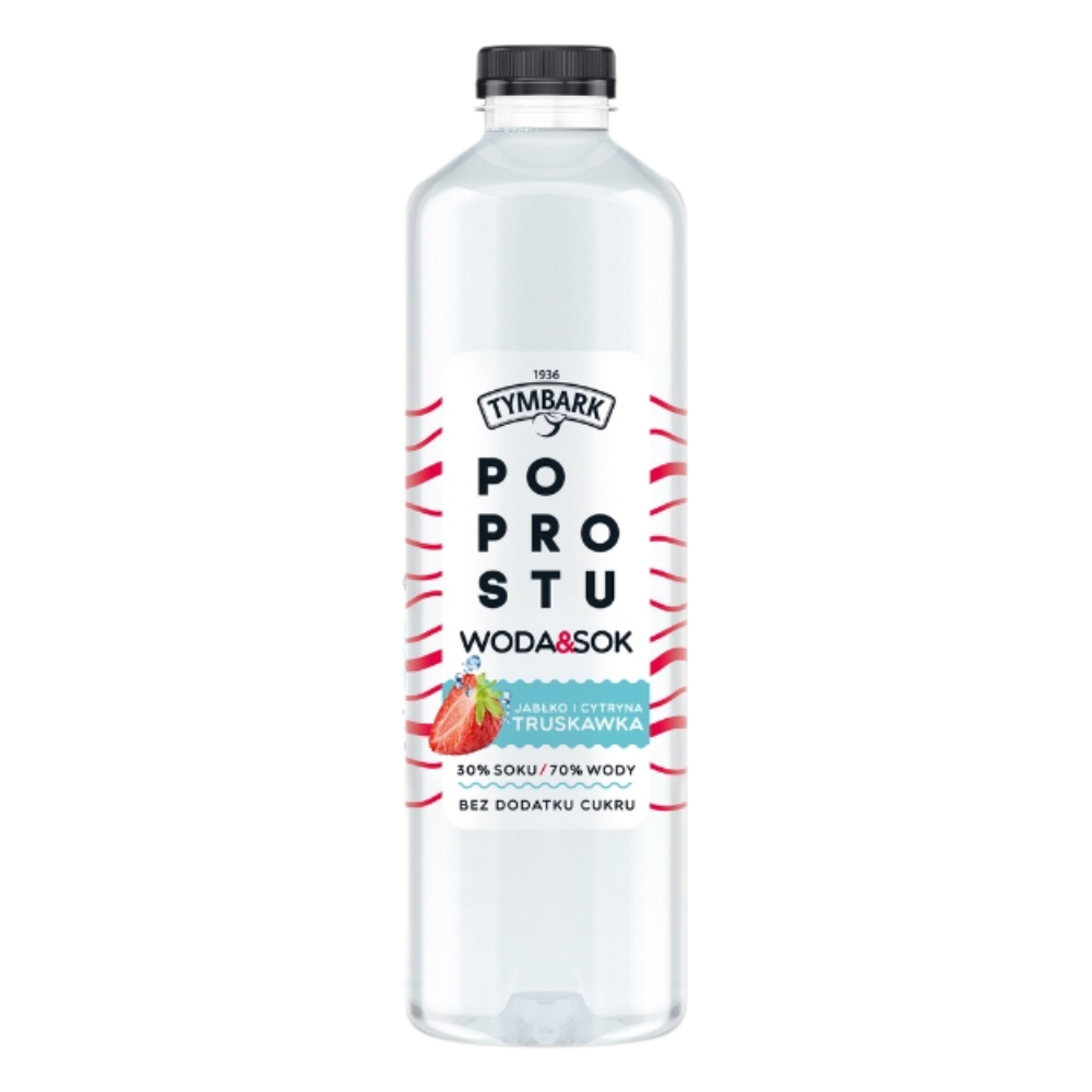 Napój Tymbark Po Prostu Woda Sok Jabłko Cytryna Truskawka 1250 ml