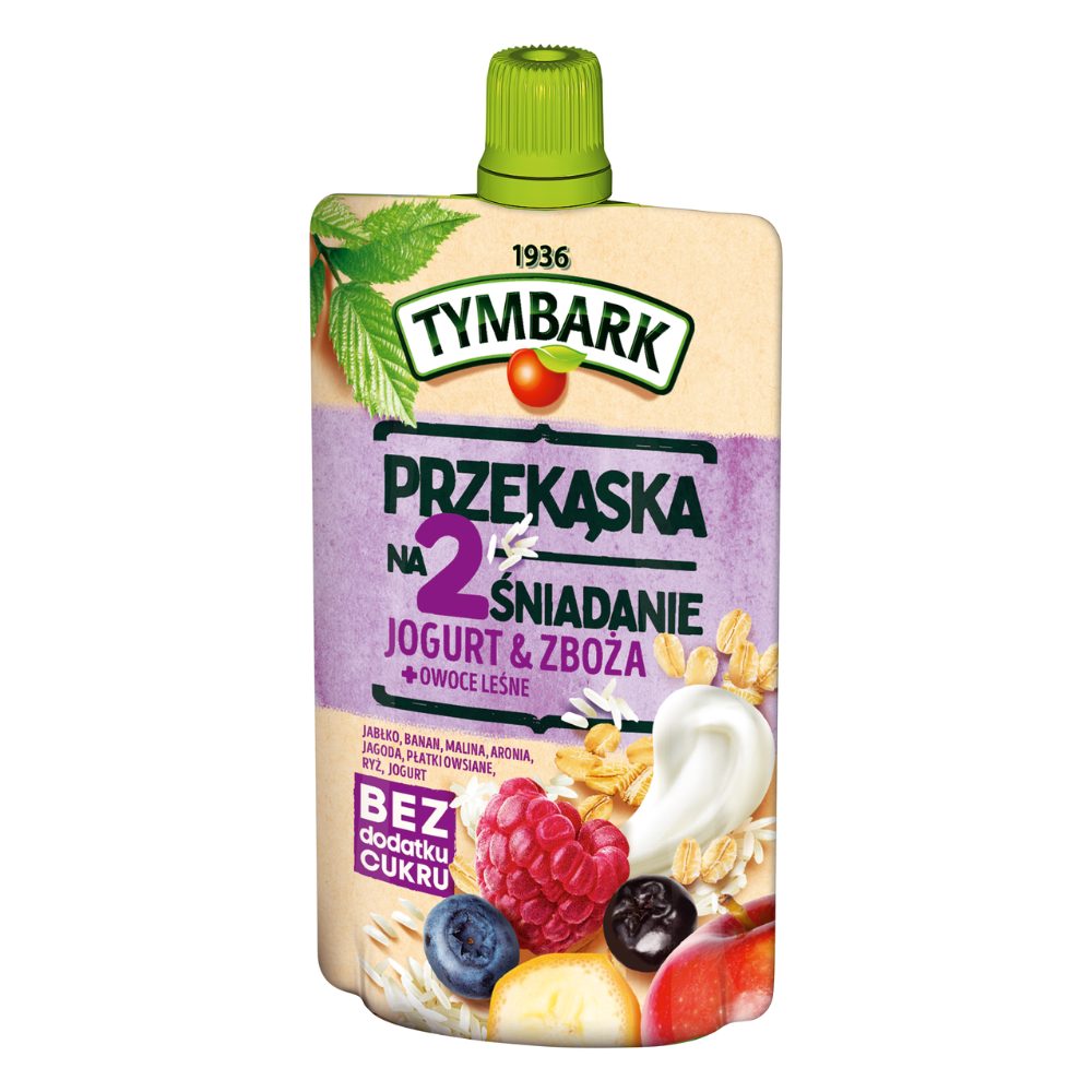 Mus Tymbark Drugie Śniadanie Owoce Leśne Płatki Owsiane Jogurt 100 G