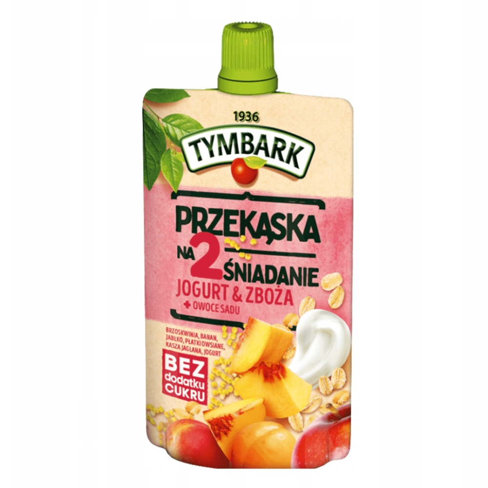 Mus Tymbark Drugie Śniadanie Brzoskwinia Banan Kasza Jaglana Jogurt 100 G