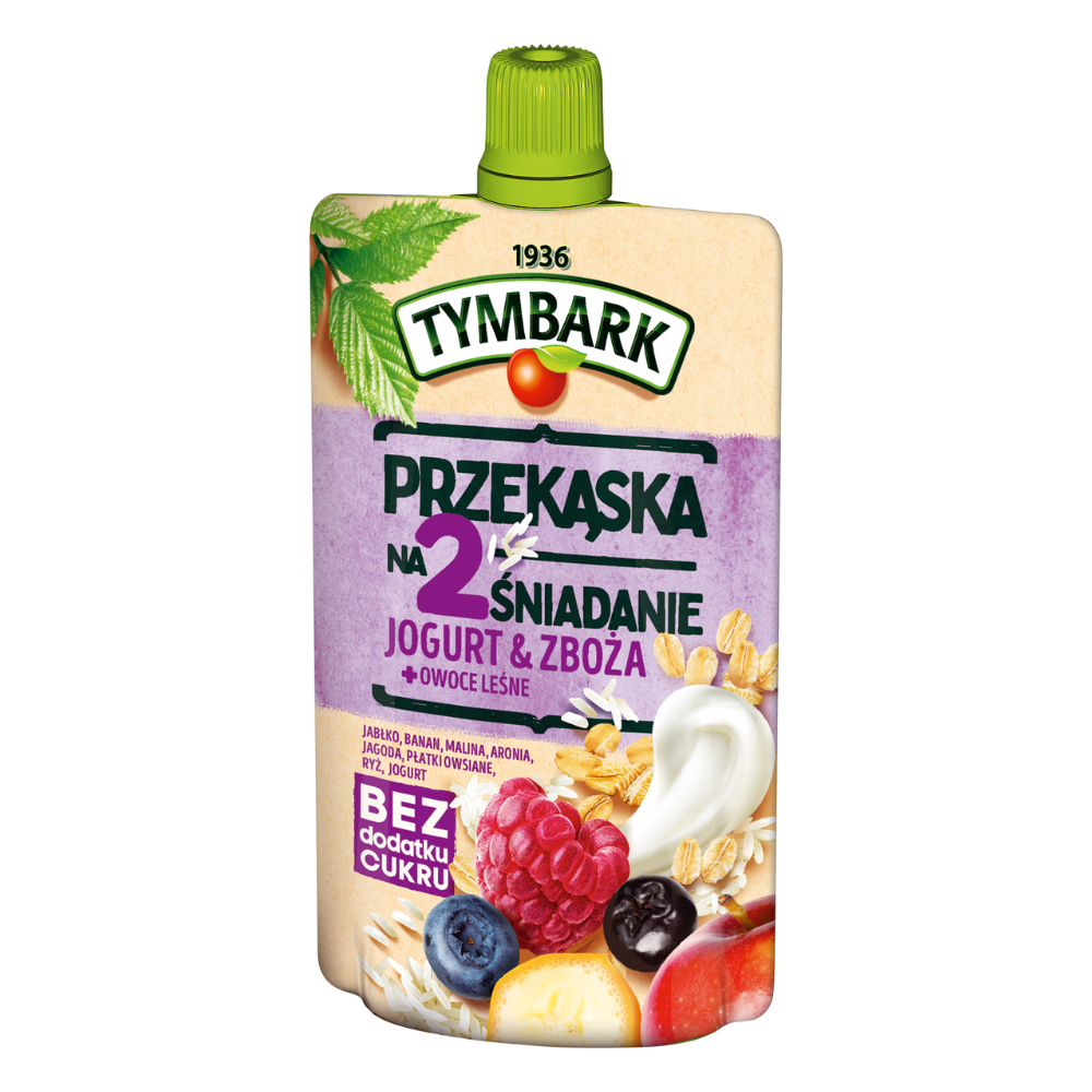 Mus Tymbark Drugie Śniadanie Owoce Leśne Płatki Owsiane Jogurt 100 G