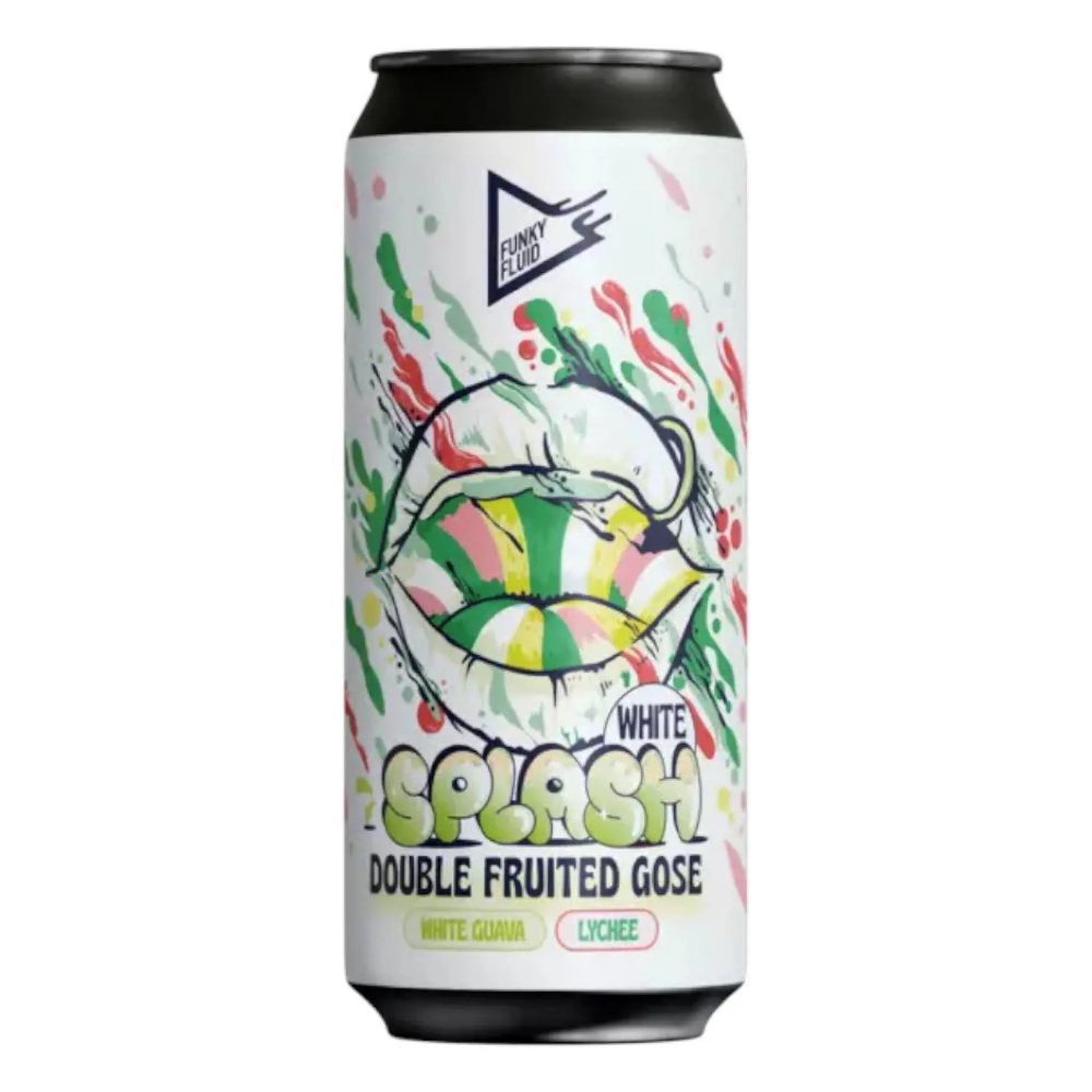 Piwo Funky Fluid Splash White Double Fruited Gose White Guava Lychee 3,6% 500 ml puszka