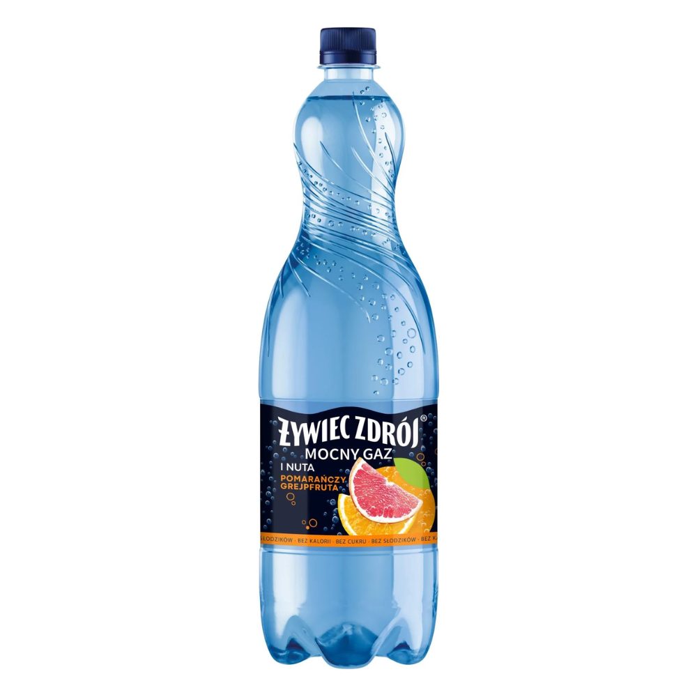 Woda Żywiec Zdrój Z Nutą Pomarańczy I Grejpfruta gazowana 1500 ml Pet
