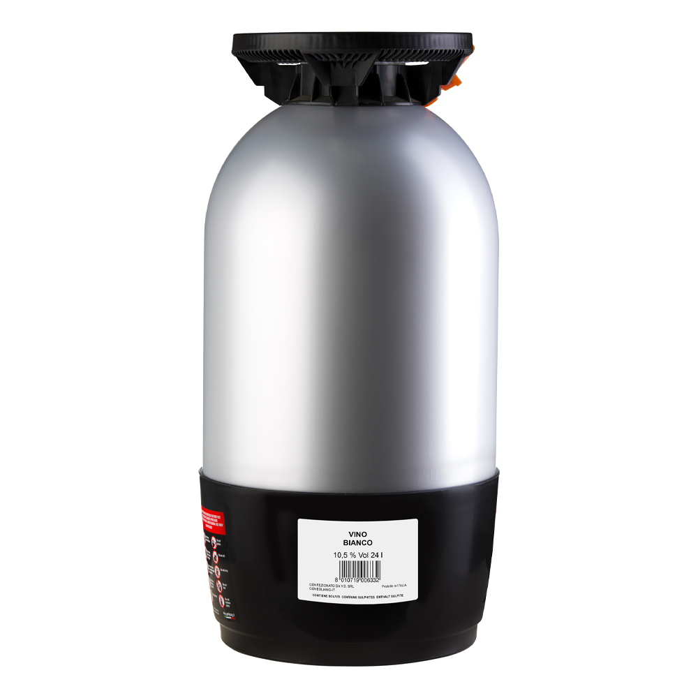 Wino Casa Pecunia Frizzante Bianco 10,5% białe wytrawne 24 L keg