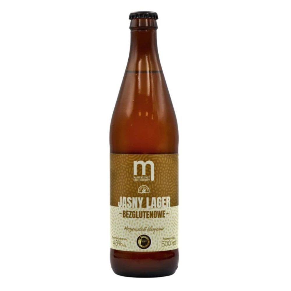 Piwo Maryensztadt Kinguin Lag - Bezglutenowe Jasny Lager 4,8% 500 ml