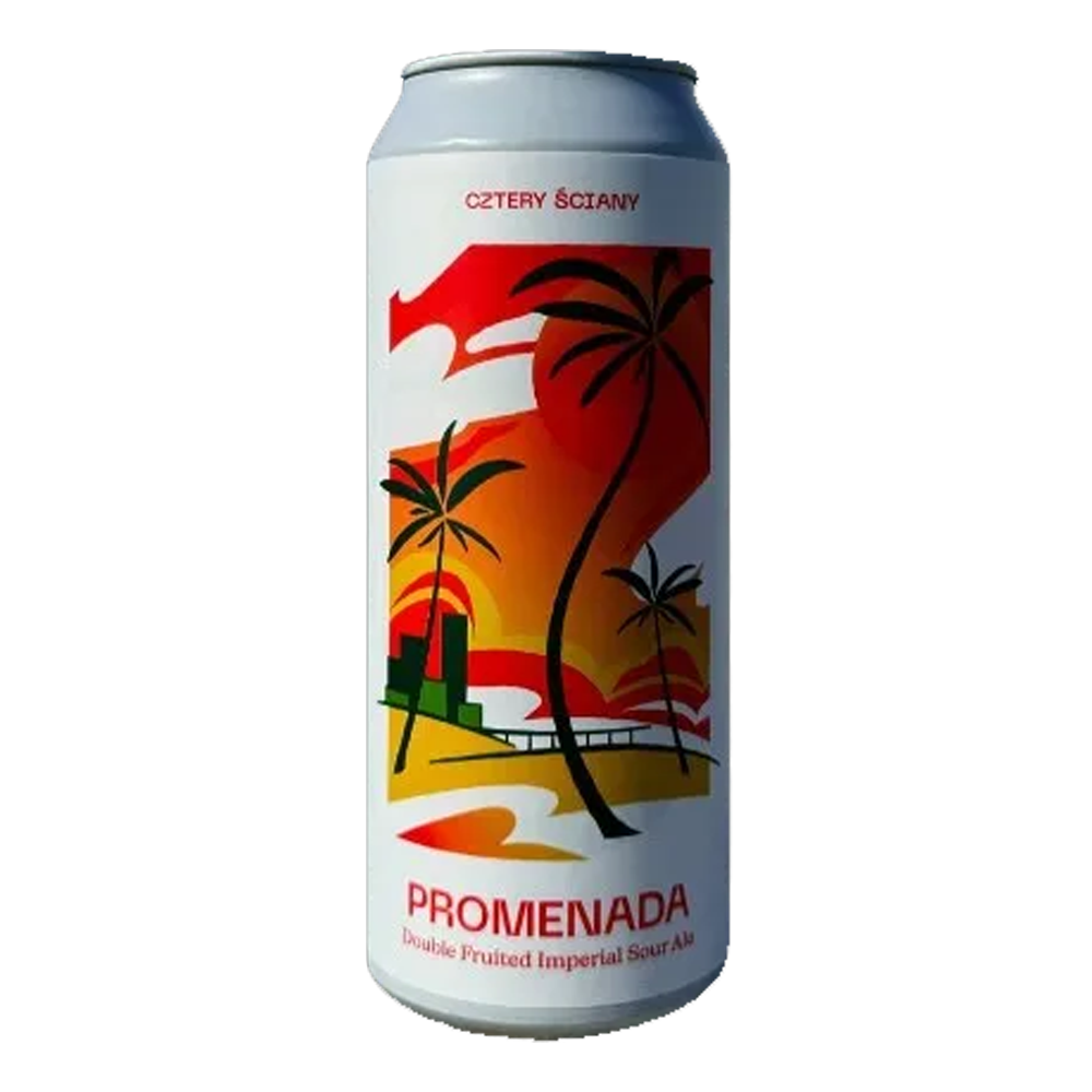 Piwo Cztery Ściany Promenada Double Fruited Imperial Sour Ale 5,8% 500 ml puszka