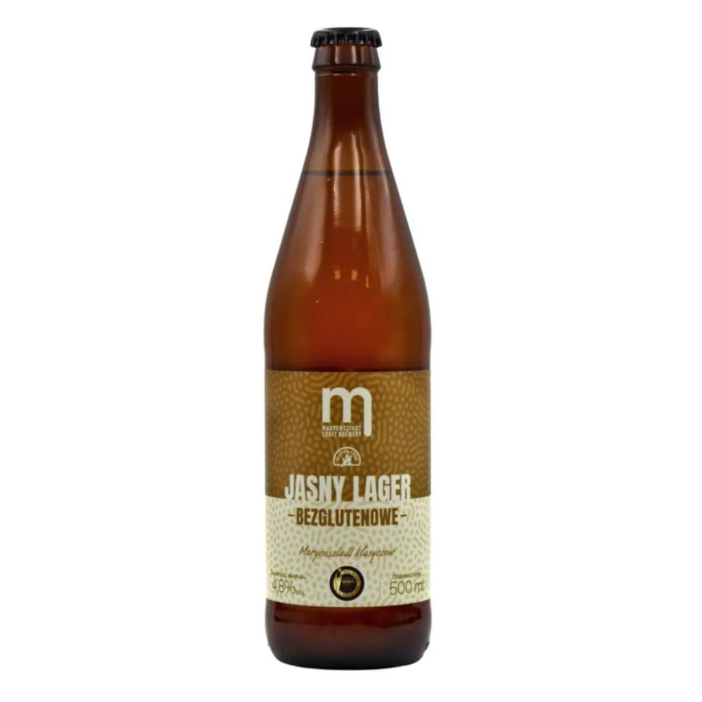 Piwo Maryensztadt Kinguin Lag - Bezglutenowe Jasny Lager 4,8% 500 ml