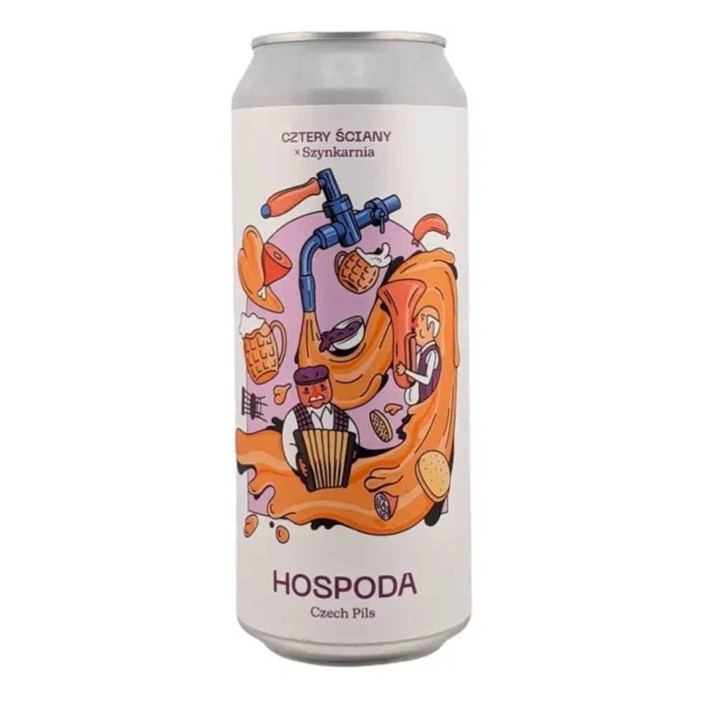 Piwo Cztery Ściany Hospoda Czech Pils 4,4% 500 ml puszka