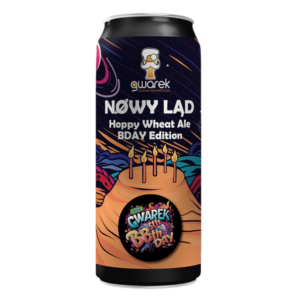 Piwo Gwarek Nowy Ląd Bday Edition 4,5% 500 ml Puszka