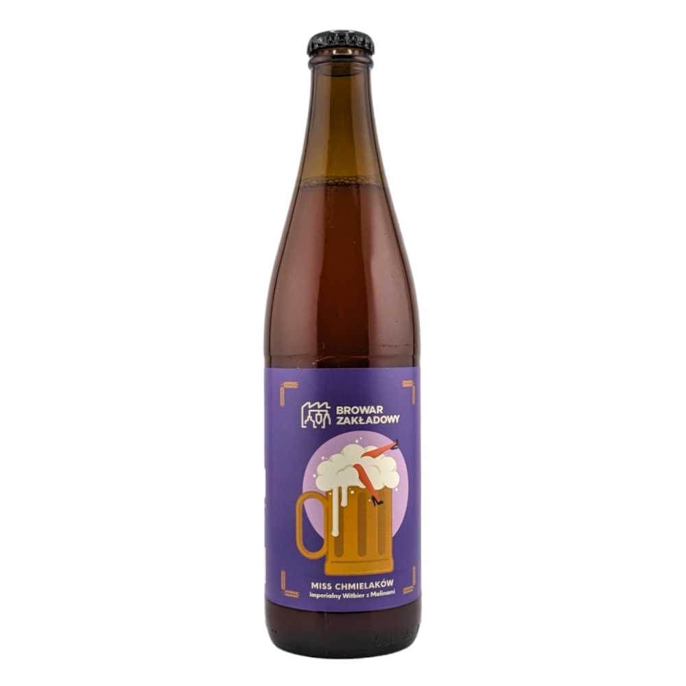 Piwo Zakładowy Miss Chmielaków - Imperialny Witbier z malinami 7,4% 500 ml