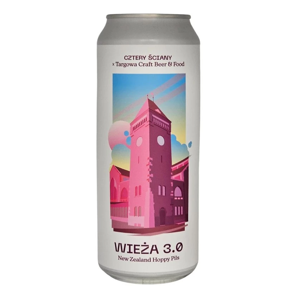Piwo Cztery Ściany Wieża 3.0 New Zealand Hoppy Pils 4,9% 500 ml puszka