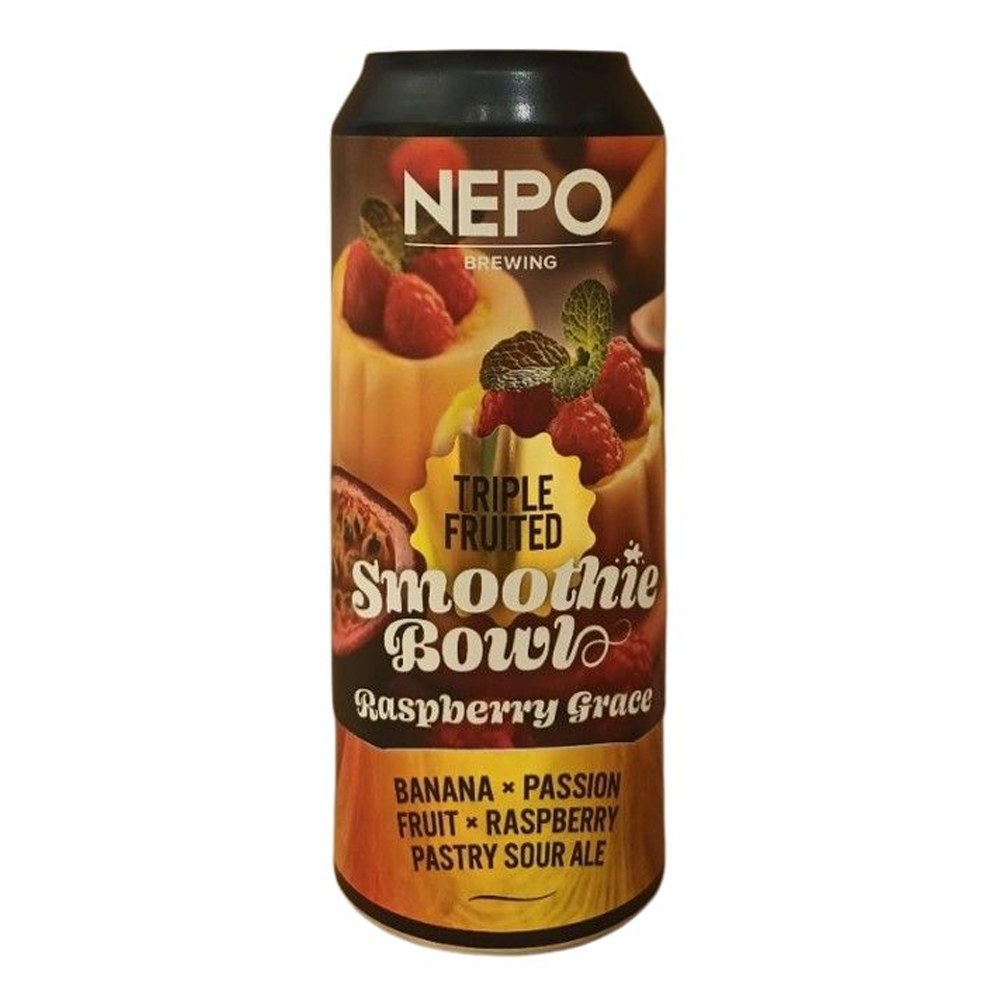Piwo Nepomucen Smoothie Bowl Raspberry Grace Triple Fruited Banana, Passion Fruit, Raspberry Pastry Sour 6,9% 500 ml puszka