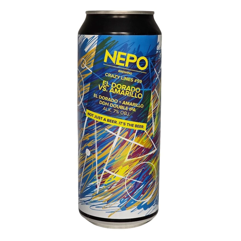Piwo Nepomucen Crazy Lines #59 El Dorado vs Amarillo DDH DIPA 7% 500 ml puszka