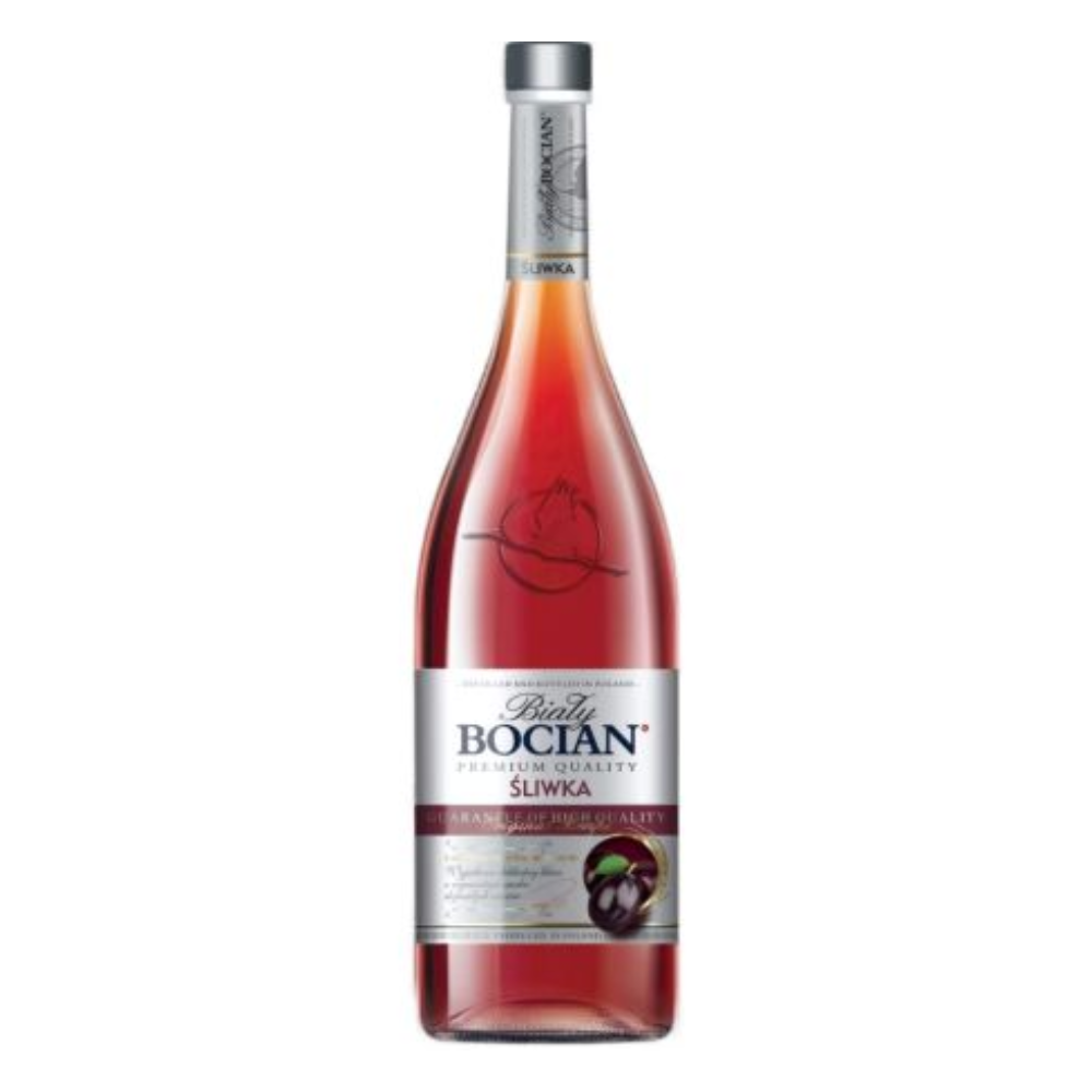 Likier Biały Bocian Śliwka 28% 200 ml