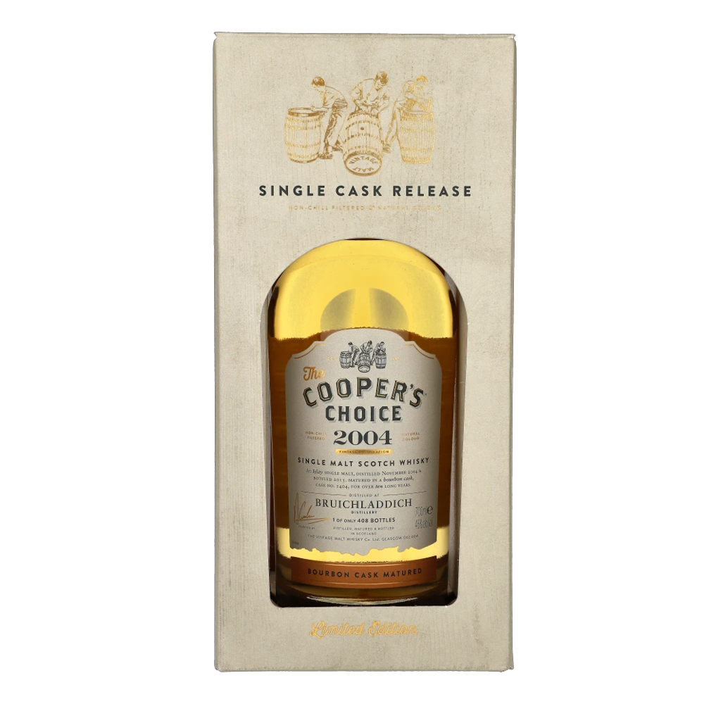 Whisky Cooper's Choice Bruichladdich 46% 700 ml zestaw