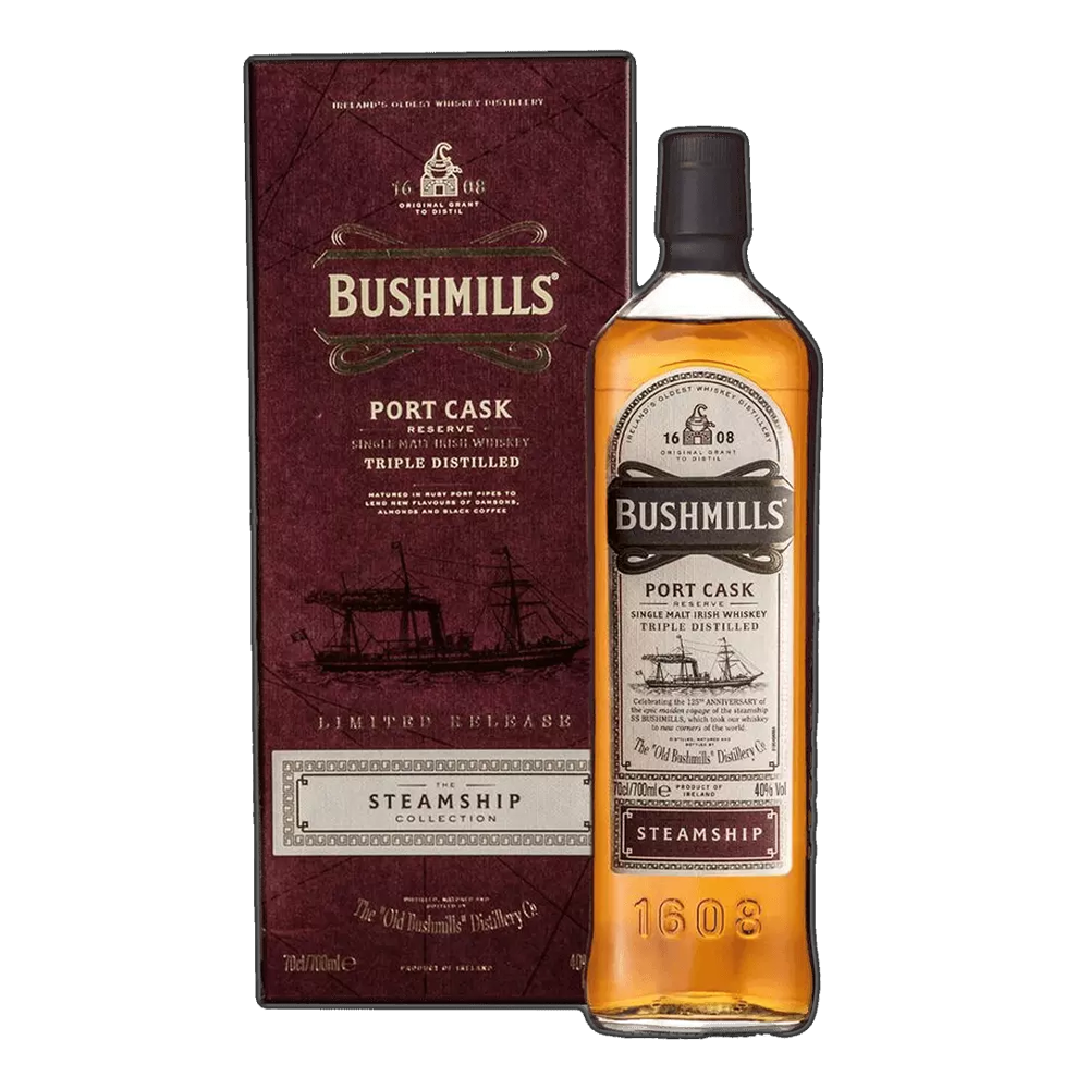 Whisky Bushmills Steamship Port Cask 40% 700 ml zestaw