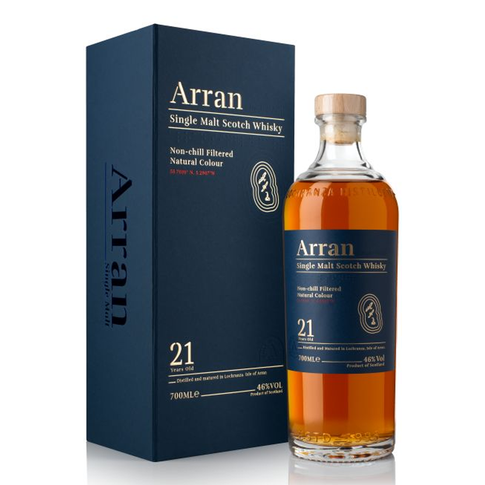 Whisky Arran 21 YO 46% 700 ml zestaw