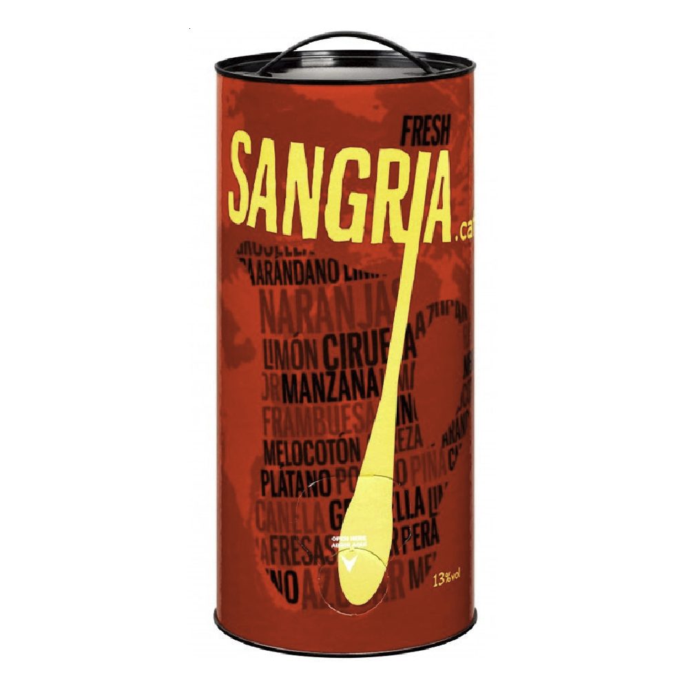 Wino Wine-in-tube Sangria 13% czerwone wytrawne 3000 ml