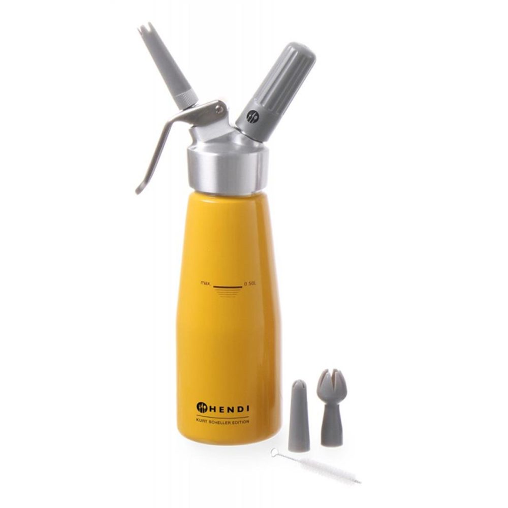 Hendi Syfon do bitej śmietany Kurt Scheller Żółty 500 ml