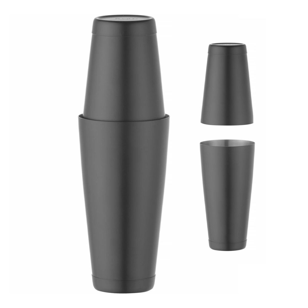 Shaker bostoński 2 częściowy do drinków koktajli Tin on Tin czarny 800 ml