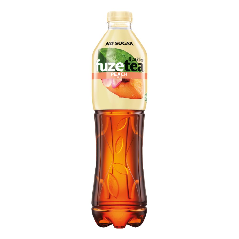 Napoje FuzeTea Zero Czarna herbata o Smaku Brzoskwini i Róży 1500 ml