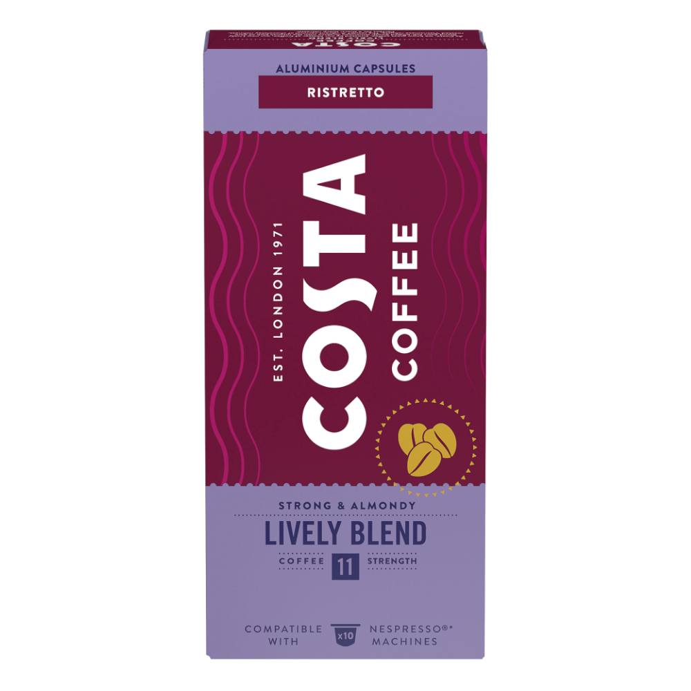 Kawa Costa Coffee Lively Blend Ristretto kawa w kapsułkach 10 szt. Nesspresso