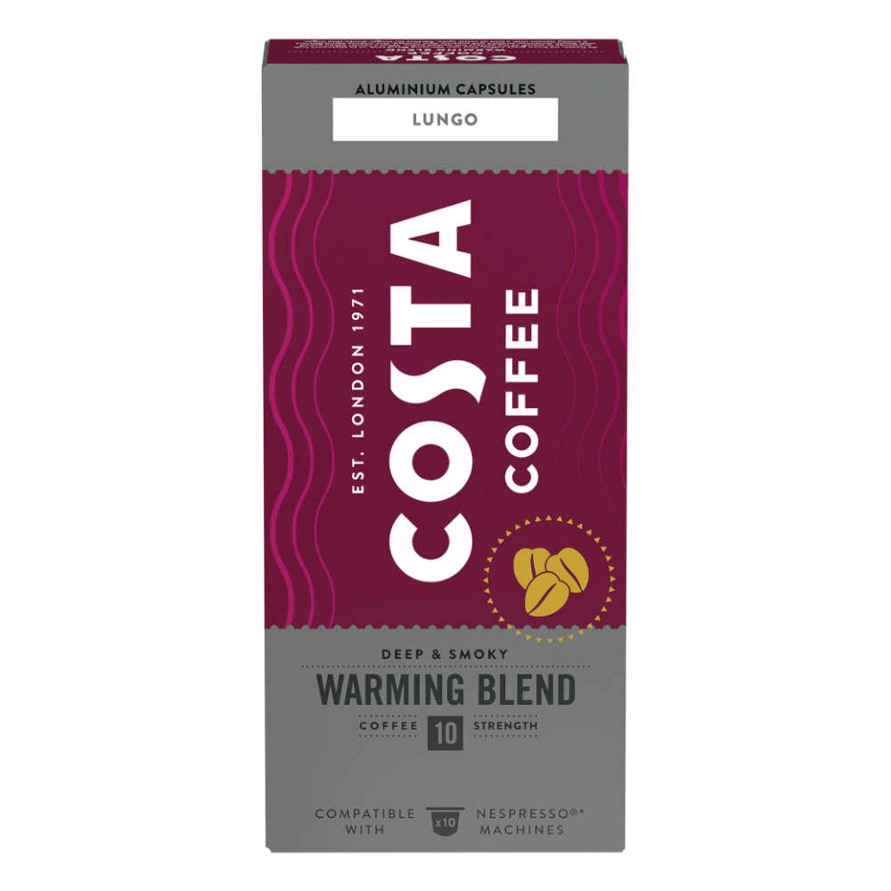 Kawa Costa Coffee Warming Blend Lungo Kawa w Kapsułkach 10 szt. Nesspresso