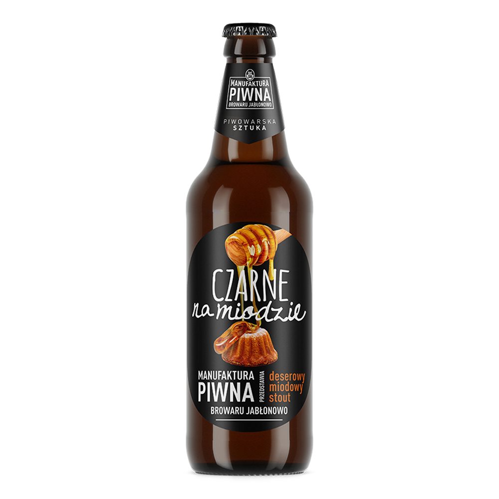 Piwo Jabłonowskie Czarne Na Miodzie 6,2% 500 ml