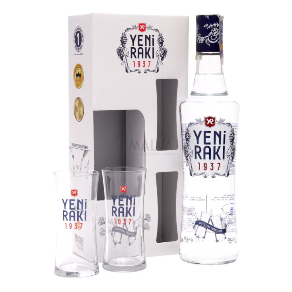 Wódka Yeni Raki 45% 700 ml +2 Szklanki