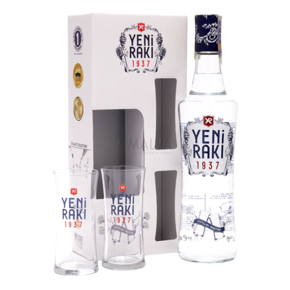 Wódka Yeni Raki 45% 700 ml +2 Szklanki
