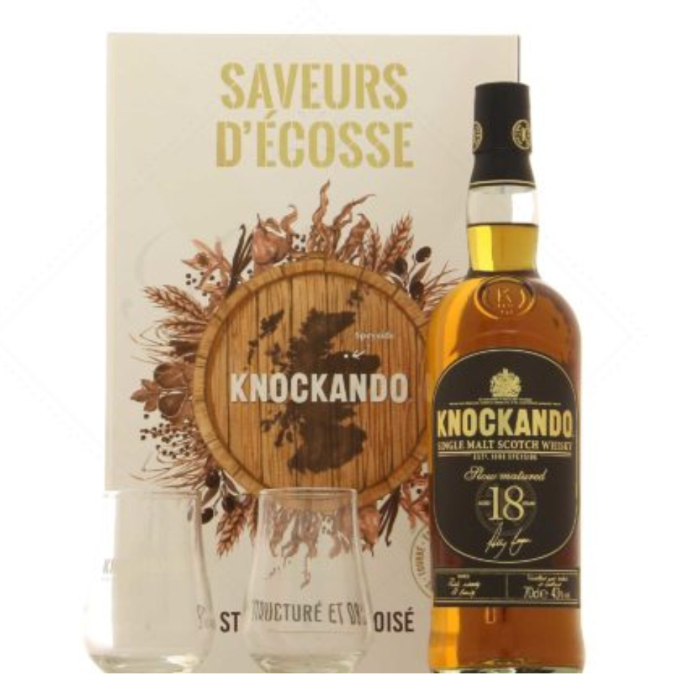 Whisky Knockando 18 YO 43% 700 ml + 2 szklanki