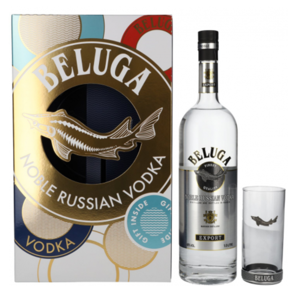 Wódka Beluga Noble 40% 1000 ml + kieliszek