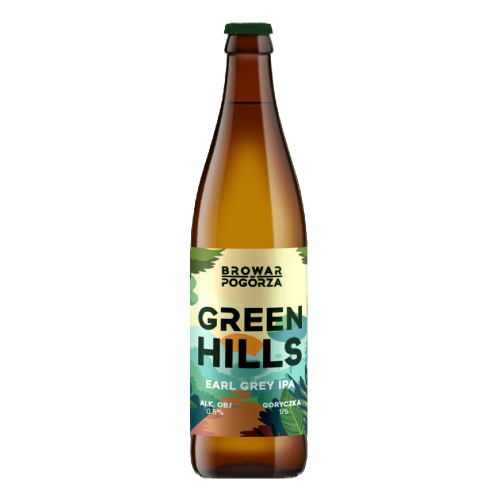 Piwo Browar Pogórza Green Hills Earl Grey IPA 0,5% 500 ml