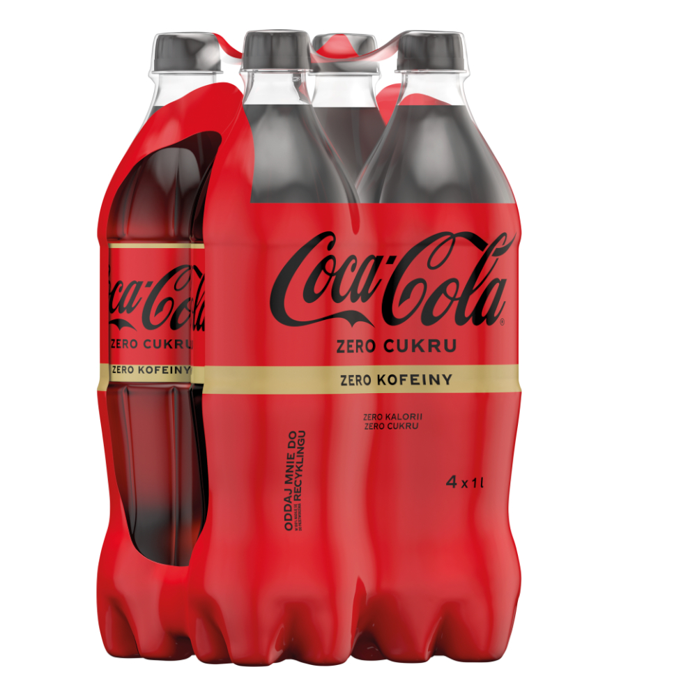 Napój Coca-Cola Zero Cukru Zero Kofeiny 4x 1000 ml