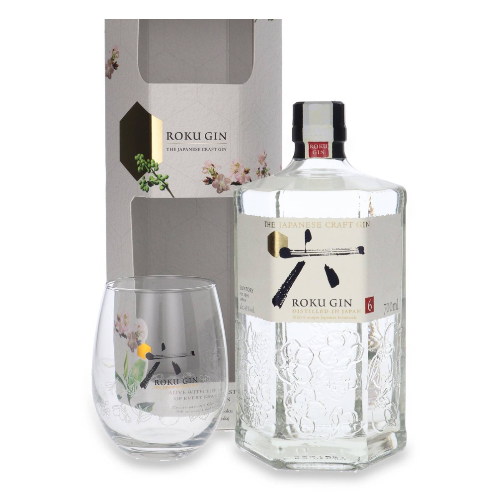 Gin Roku 43% 700 ml + Szklanka