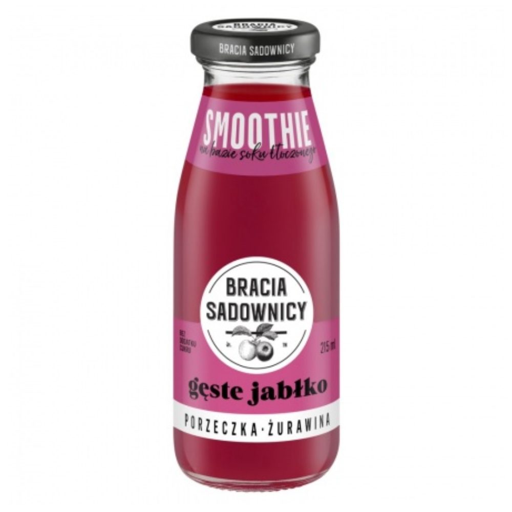 Smoothie Bracia Sadownicy Gęste Jabłko Porzeczka Żurawina 215 ml