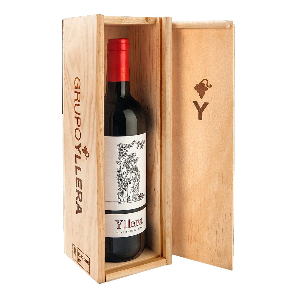 Wino Yllera 12 Meses En Barrica 14% czerwone wytrawne 750 ml w drewnianej skrzynce
