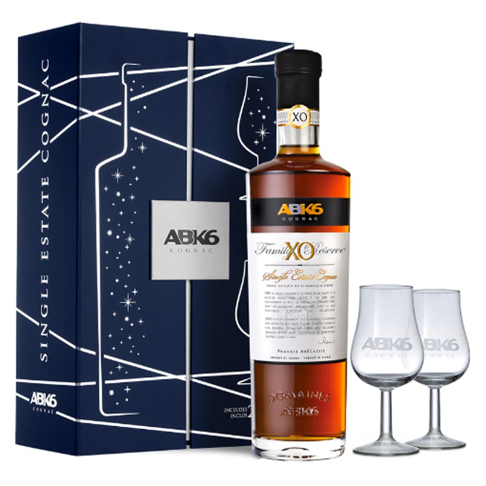 Koniak ABK6 Family Reserve Single Estate 40% 700 ml zestaw z 2 kieliszkami