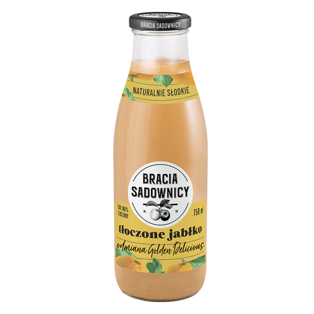 Sok Bracia Sadownicy Tłoczone Jabłko Golden Delicious 750 ml
