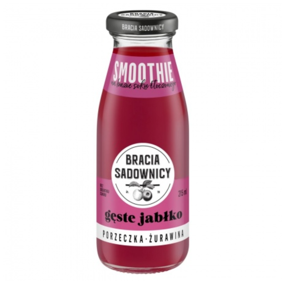 Smoothie Bracia Sadownicy Gęste Jabłko Porzeczka Żurawina 215 ml