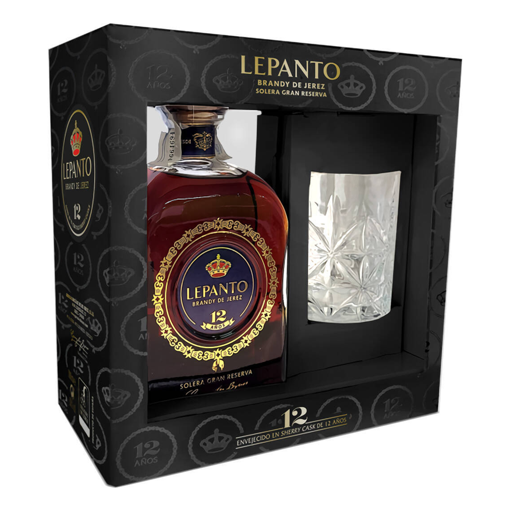 Brandy Lepanto Brandy de Jerez Solera Gran Reserva 36% 700 ml + kieliszek