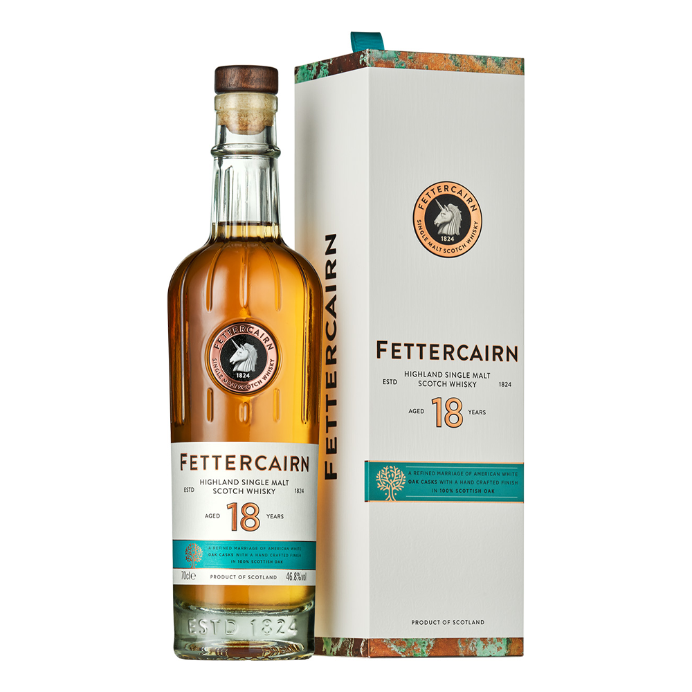 Whisky Fettercairn 18 YO Single Malt 46,8% 700 ml zestaw