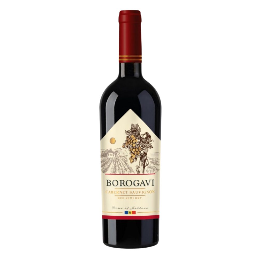 Wino Borogavi 13,5% czerwone półwytrawne 1000 ml