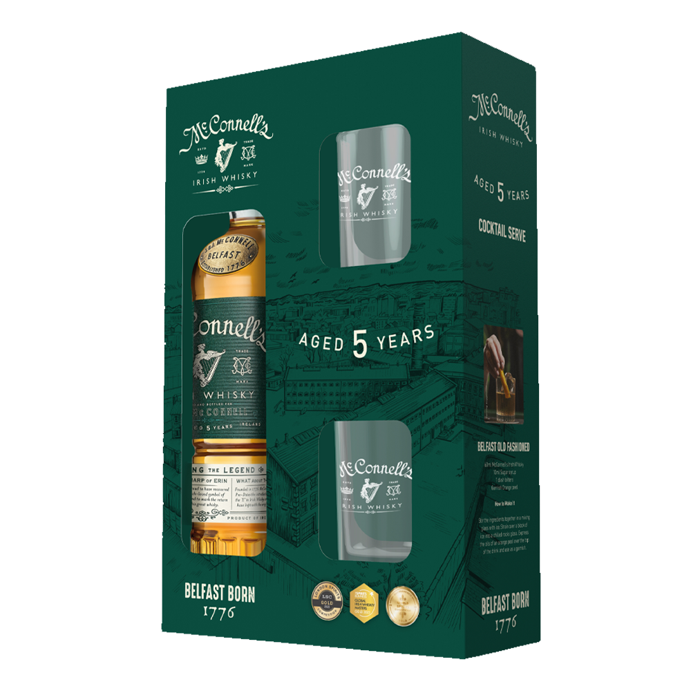 Whisky McConnell's 5 YO Irish 42% 700 ml + 2 szklanki