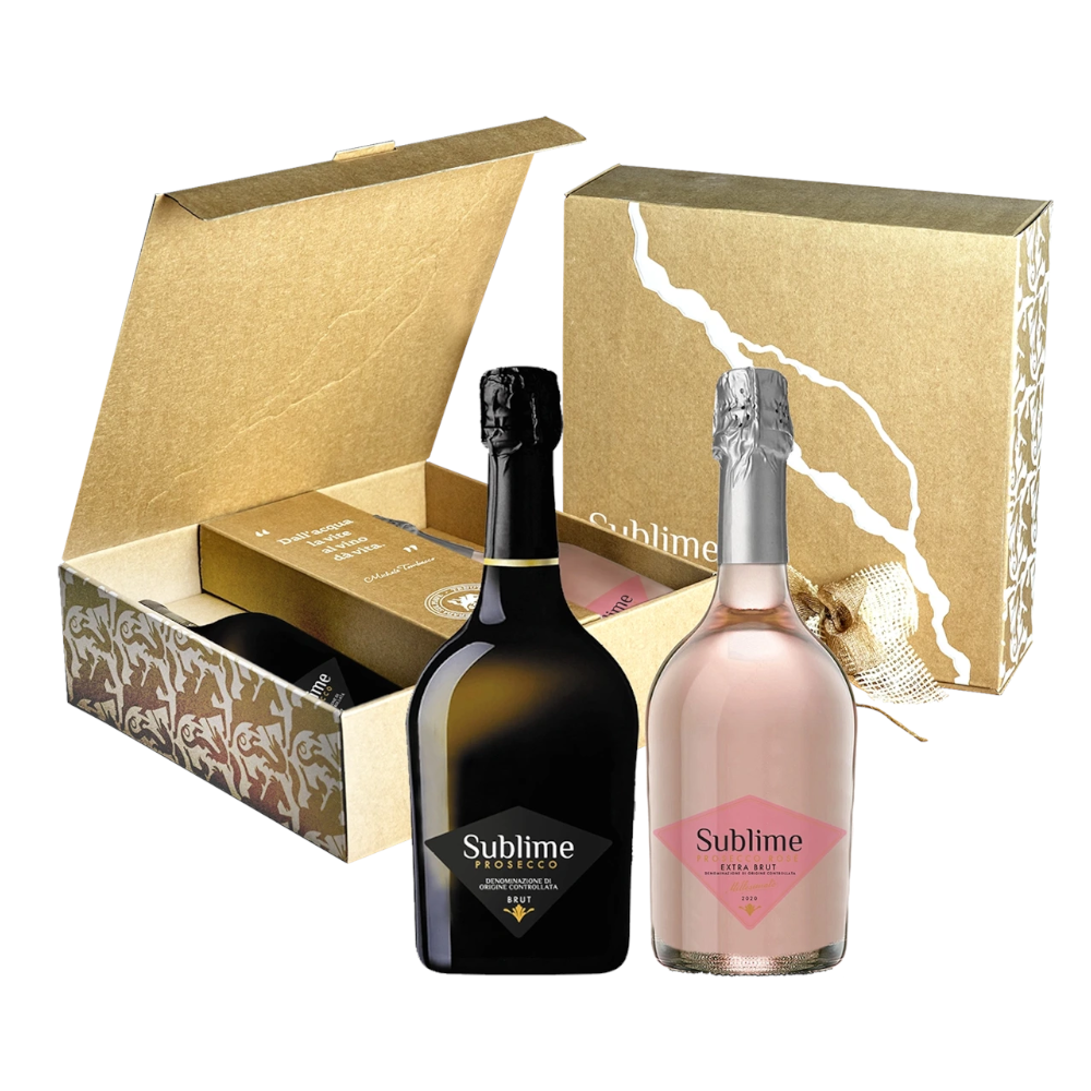 Zestaw 2 butelek wina Prosecco Sublime w Prezentowym Pudełku 1500 ml