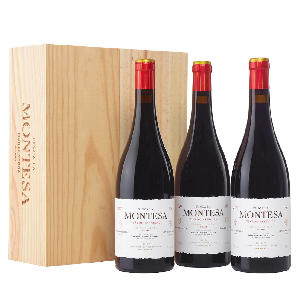 Zestaw La Montesa Crianza w Drewnianej Skrzynce 14% czerwone wytrawne 3x 750 ml