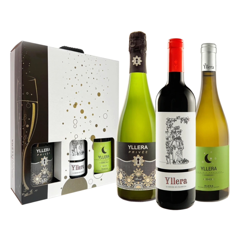 Zestaw trzech win Yllera w prezentowym pudełku