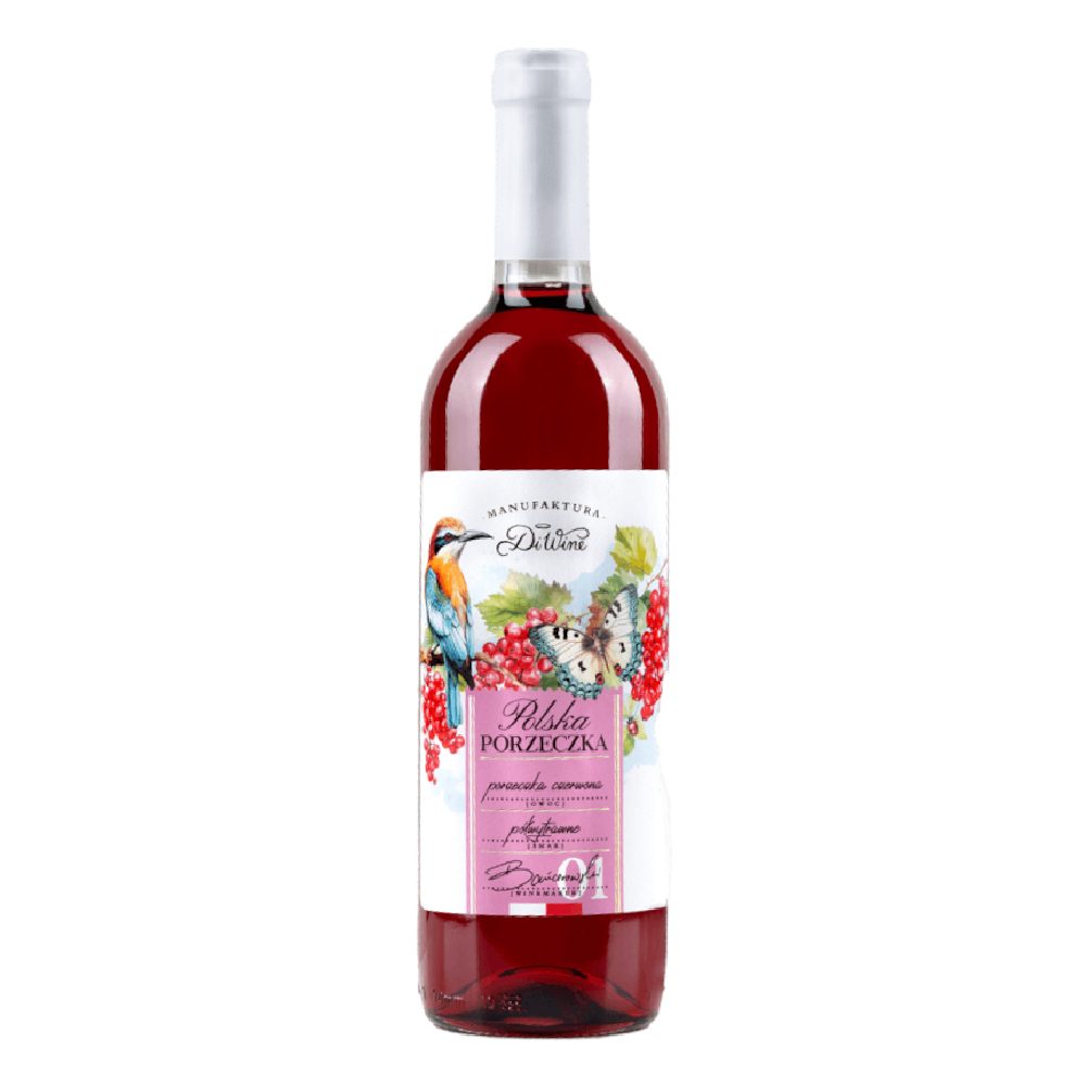 Wino owocowe DiWine Czerwona porzeczka 11% czerwone półsłodkie 750 ml