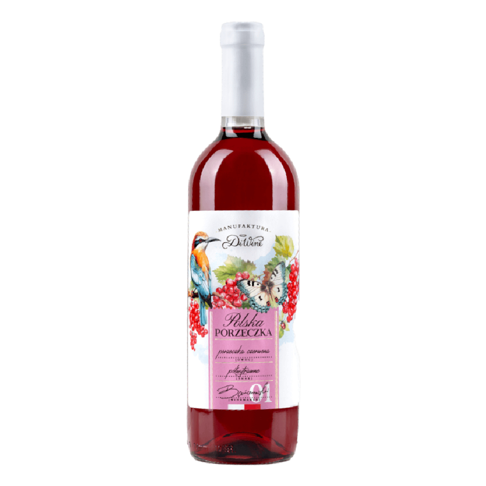 Wino owocowe DiWine Czerwona porzeczka 11% czerwone półwytrawne 750 ml