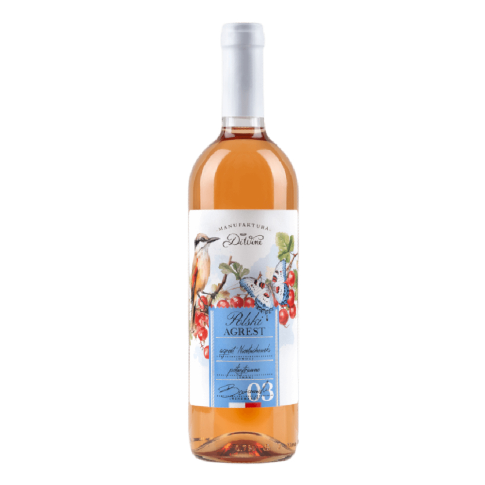 Wino owocowe DiWine Agrest niesłuchowski 10% różowe półsłodkie 750 ml